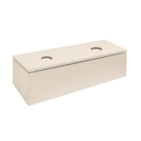 Koupelnová skříňka s krycí deskou SAT Feel 120x30x46 cm pískově béžová mat SATFEEL120BED SATFEEL120BED