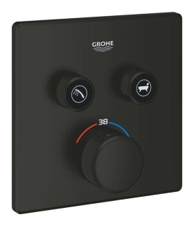 GROHE - Grohtherm SmartControl Termostatická baterie pod omítku, pro 2 spotřebiče, matná černá 291242430