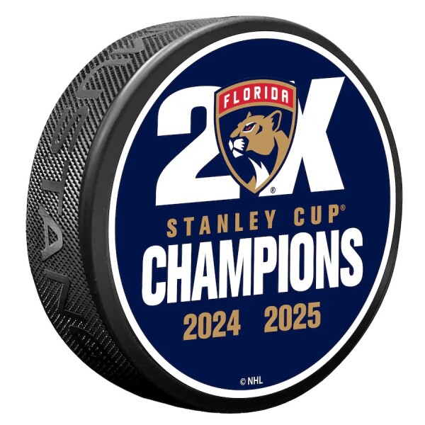 Fanatics Puk Florida Panthers NHL 2025 Stanley Cup Champions Two-Time Stanley Cup Champions Puck