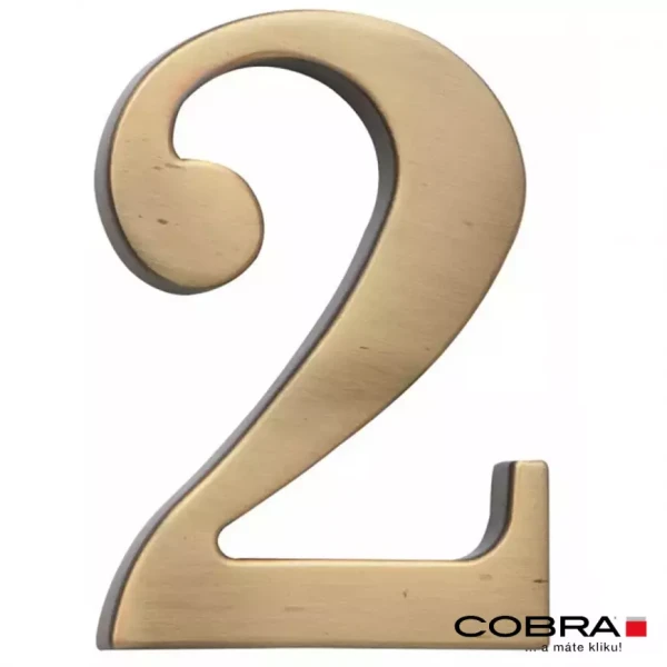 Cislo 3D bronz cesany 2 - 5 cm