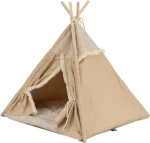 TRIXIE Teepee BOHO béžová / Pelíšek s polštářem / 55x65x55 cm / Bavlna (TX-38211)