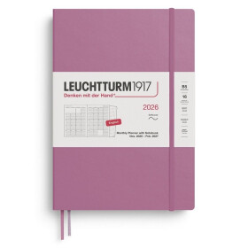 Monthly Planner & Notebook 2026 Composition (B5) 16 Months Dusty Rose