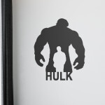 Samolepka Hulk silueta Barva: šedá, Velikost: 100 x 121 cm