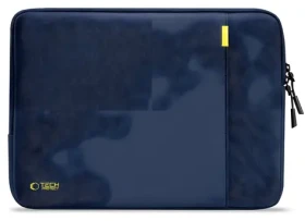 Tech-Protect Defender tmavě modrá / Brašna pro notebook / 13-14" / polstrovaná / 4 kapsy / nastavitelný popruh