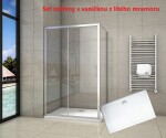 H K - Obdélníkový sprchový kout SYMPHONY 110x80 cm s posuvnými dveřmi včetně sprchové vaničky z litého mramoru SE-SYMPHONY11080/ROCKY-11080