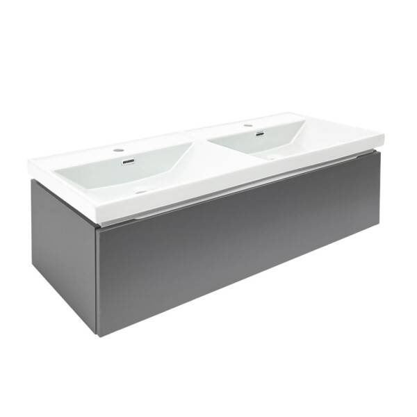 Koupelnová skříňka s umyvadlem SAT Feel 120x30x44,8 cm antracit mat SATFEEL120ANTU4 SATFEEL120ANTU4