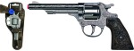 Revolver kovbojský stříbrný, kovový - 8 ran