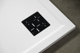 GELCO - SET - Čtvercová krytka sifonu černá KSM107B + sifon SN90 KSM107B-SN90