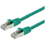 Value 21.99.1283 RJ45 síťové kabely, propojovací kabely CAT 6 S/FTP 10.00 m zelená dvoužilový stíněný, bez halogenů, samozhášecí 1 ks