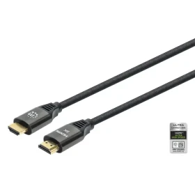 Manhattan 8K HDMI kabel s ethernetem 3m černá / Propojovací / stíněný / 60Hz / 48 Gbit/s (355957)