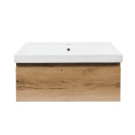 Koupelnová skříňka s umyvadlem SAT B-Way 79x30x45 cm dub BWAY80OAKU1 BWAY80OAKU1