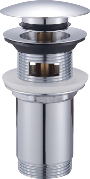 JB Sanitary Umyvadlová výpusť 5/4" s přepadem, velká zátka, chrom VK01