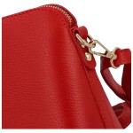 Módní dámská kožená crossbody kabelka Jurina, červená