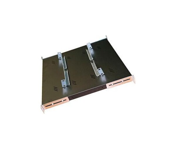 TRITON Police s perforací 19", 1U/750mm, nosnost 150kg, šedá EDF_1030108