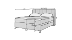 Boxspring Basilio Rozměr: 180 x 200 cm, látka: Riviera 36, Varianta: Bez LED osvětlení
