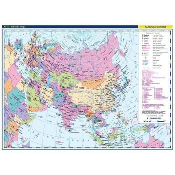 Asie -školní- nástěnná mapa 1:10