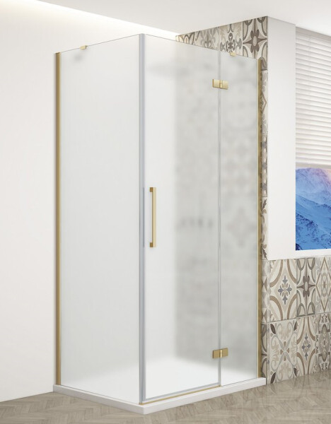 GELCO - TRINITY GOLD obdélníkový kout 1100x1000 pravý, matné sklo, GT5610-11MR-G GT5610-11MR-G