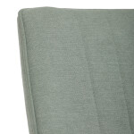 Židle jídelní, zelená látka, šedé kovové nohy