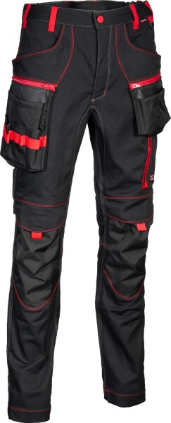Pracovní kalhoty COFRA MURECK Barva: Černá/ Červená, Velikost: 52 (V561_0_05_52)