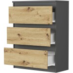 DumDekorace Kompaktní komoda R-3 - různé barevné varianty antracit mix artisan