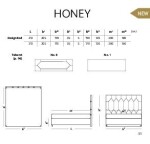 Materasso Manželská postel čalouněná HONEY - bočnice ROZMĚR: 140 x 200 cm - ATYP