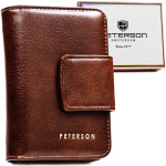 Trendy dámská koženková peněženka Peterson Geza, hnědá