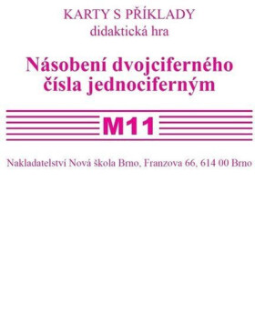 Sada kartiček M11 - násobení dvojciferného čísla jednociferným, 1. vydání - Zdena Rosecká