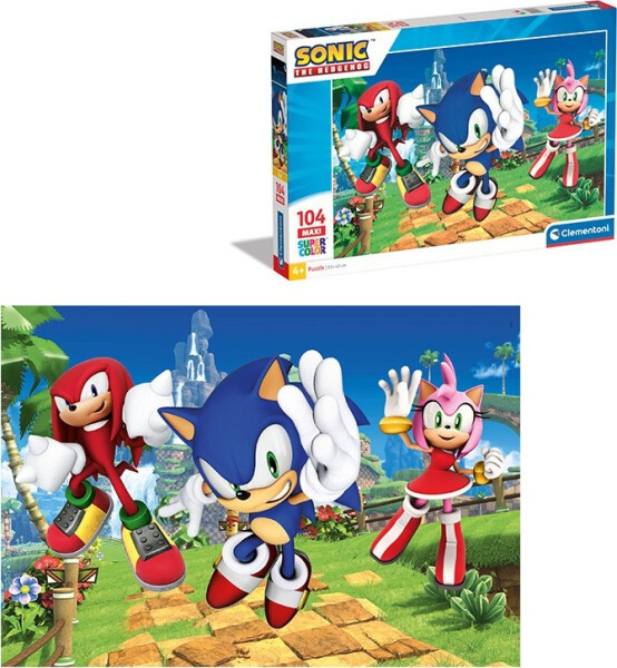 Puzzle 104 dílků maxi Sonic - Clementoni