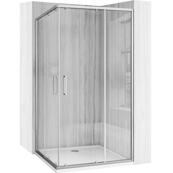 REA/S - Sprchový kout City 80x100 Nickel Brush Se sprchovou vaničkou Savoy black KPL-E0060