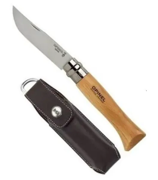 Opinel 8 kapesní nůž zavírací 8.5 cm / pouzdro / nerez čepel / dřevěná rukojeť (1089)