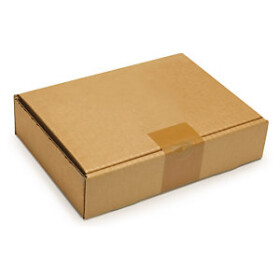50 x Ploché poštovní krabice 430x310x50mm, bílé, třívrstvá vlnitá lepenka (3VVL)