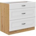 Spodní skříňka Stilo 80 D 3S BB - Premium Box Barva korpusu: Bílá, Barva dvířek: Clay Grey