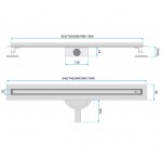 REA - Odtokový žlab Neox Slim pro Brushed Copper 60 REA-G4805