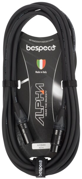 Bespeco Alpha Microphone Cable Neutrik XLR M - XLR F 4.5 m