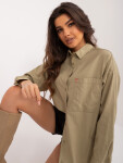 Klasická oversize khaki košile Velikost: