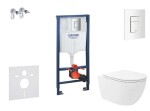 GROHE - Rapid SL Set předstěnové instalace, klozetu Oudee Vortex a sedátka softclose, tlačítko Skate Cosmopolitan, alpská bílá SANI11BA3110