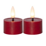 Star trading LED čajová svíčka FLAMME SET/2ks červená