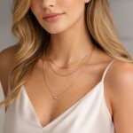 Trojitý ocelový náhrdelník Alice - chirurgická ocel, Zlatá 36 cm + 5 cm (prodloužení)