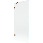 MEXEN/S - Lunar vanová zástěna FIX 80 x 150, transparent, růžové zlato 897-080-000-60-00