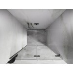 MEXEN/S - Lunar-F skládací sprchové dveře pravé 95, transparent, nikl kartáčovaný 836-095-000-97-00-P