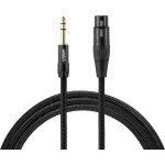 Warm Audio Premier Series XLR propojovací kabel [1x XLR zásuvka - 1x jack zástrčka 6,3 mm] 1.80 m černá - Warm Audio Prem-XLRf-TRSm-6'