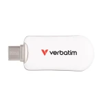 Verbatim Plectra 256GB bílá / Flash Disk / USB-C 3.0 / až 100 MBs (30230)
