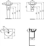 IDEAL STANDARD - Connect Air Umývátko 40x35 cm, s přepadem, otvor pro baterii, bílá E070101