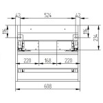 MEREO - Aira, koupelnová skříňka s keramickým umyvadlem 61 cm, dub Halifax CN740