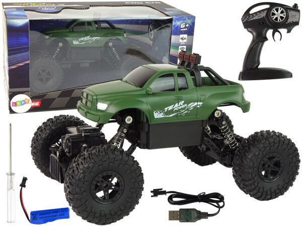 Mamido Terénní auto Off-Road na dálkové ovládání R/C 2,4 GHz 1:18 zelené