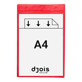 Djois magnetická identifikační kapsa, A4, červená, 10 ks