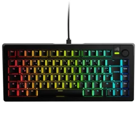 Glorious GMMK 3 75% - Fox Linear (ISO DE) černá / herní 75% TKL / USB-C / ISO (DE) layout / Fox Linear / RGB / 1.4m (GLO-KB-GMMK3-75-PB-FOX-W-BLK-DE)