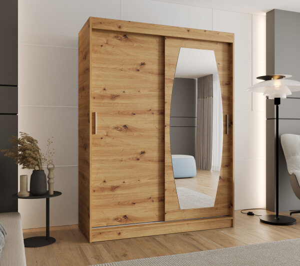 Šatní skříň Abi Rossa Rozměry: 150 cm, Barva korpusu + barva dveří: Dub artisan + Dub artisan