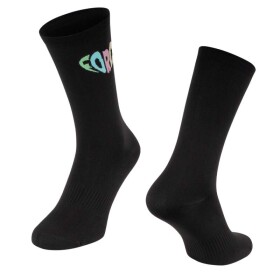 Ponožky FORCE IN HEART dlouhé, černé (Barva černá, velikost L/XL)