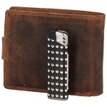 Pánská kožená peněženka Zvěrokruh Štír, hnědá
